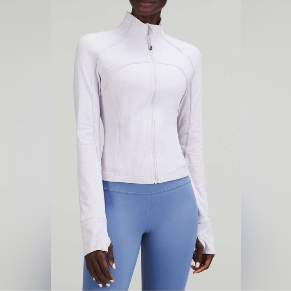 Lululemon Ribbed Nulu Cropped Define Jacket in Faint Lavender, 10